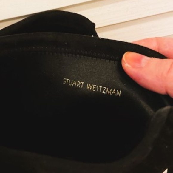 Stuart Weitzman Lowland Black Suede Over The Knee Boots - Picture 8 of 10